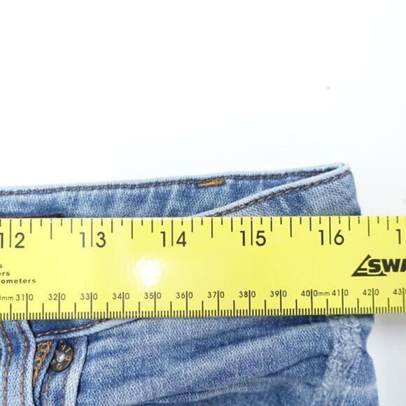 Vigoss Jeans Women's 31X26 Blue Cotton Stretch Mid-Rise Crop Straight Button Fly - Picture 5 of 9